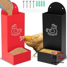 2Pack Chicken Grit Feeder, Metal Oyster Shell Feeder, Hanging Heavy-Duty