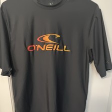 O'Neill Skins 6oz Rash Guard Men's Medium 50 UV Protection Gray