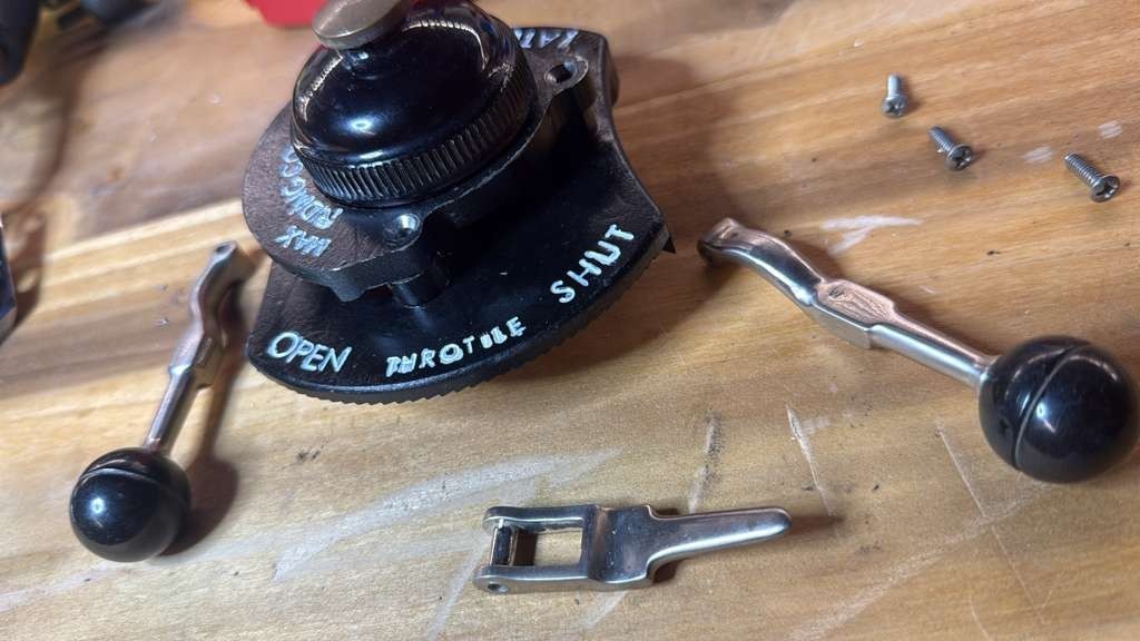 1930 Rolls Royce steering column  throttle governor ignition control plate 