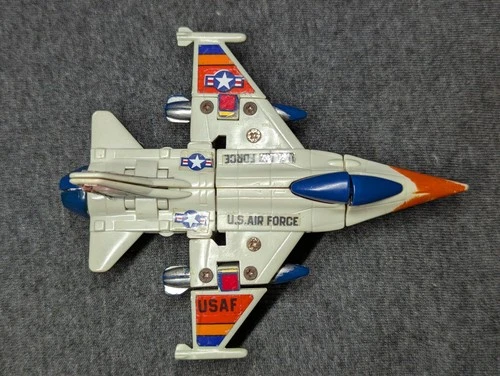 Vintage Tonka GOBOTS Machine Robo HEAT SEEKER 52 White USAF Falcon MR-49 Bandai