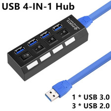 USB HUB 3.0 2.0 Adapter Expander High Speed 7 Ports Multi USB Splitter Multiple