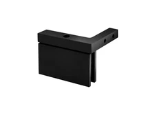 FHC CAM90MB Cambria Square Pivot Hinge L-Wall Mount 3/8" Glass - Matte Black