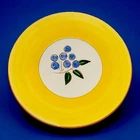 Vintage Stangl Pottery Hand Painted Blueberry 6 1/8” Bread & Butter Plate Yellow