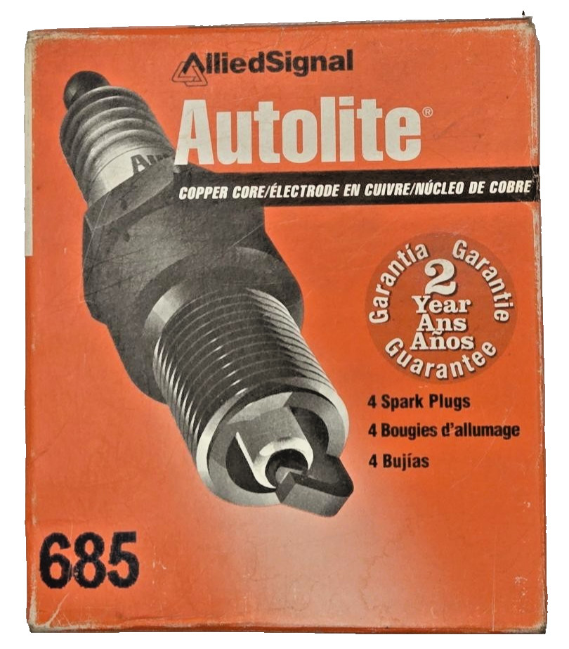 Autolite spark plugs No. 685 standard tip NOS 4 pack copper core