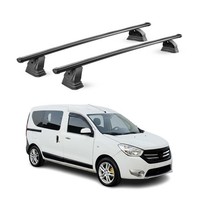 Stahl DachträGer FüR Dacia Dokker 2012-2021 TÜV AbschließBar 75 Kg 2Tlg Schwarz