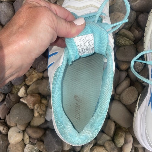 Asics Womens Gel Challenger 11 White Blue Aqua Tennis UK 6 but suggest 5.5 - Picture 6 of 8