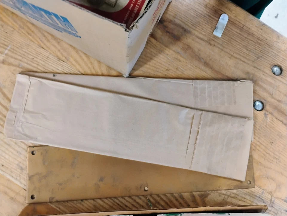 (3) Quality Brand Brass Push Plates Number 40 - 3 1/2 By 15 MADE IN THE USA - Image 3 of 4