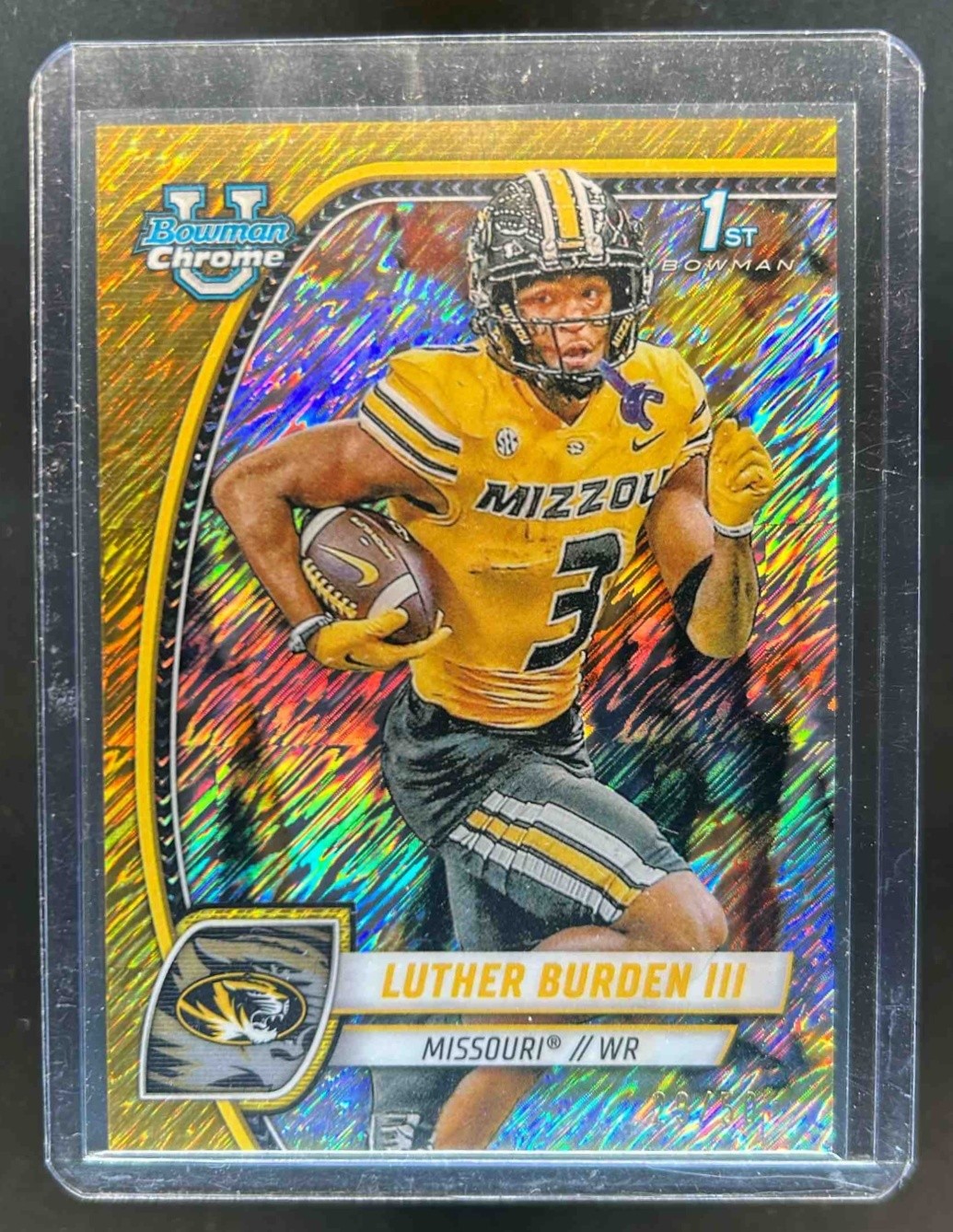 2024 Bowman Chrome U Luther Burden III Gold Shimmer Refractor 1st #29/50