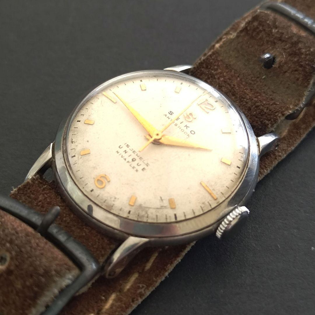 seiko 15 jewels unique　k18 Seiko Vintage Hand-Wind Watch S Mark 15 Jewels Antishock