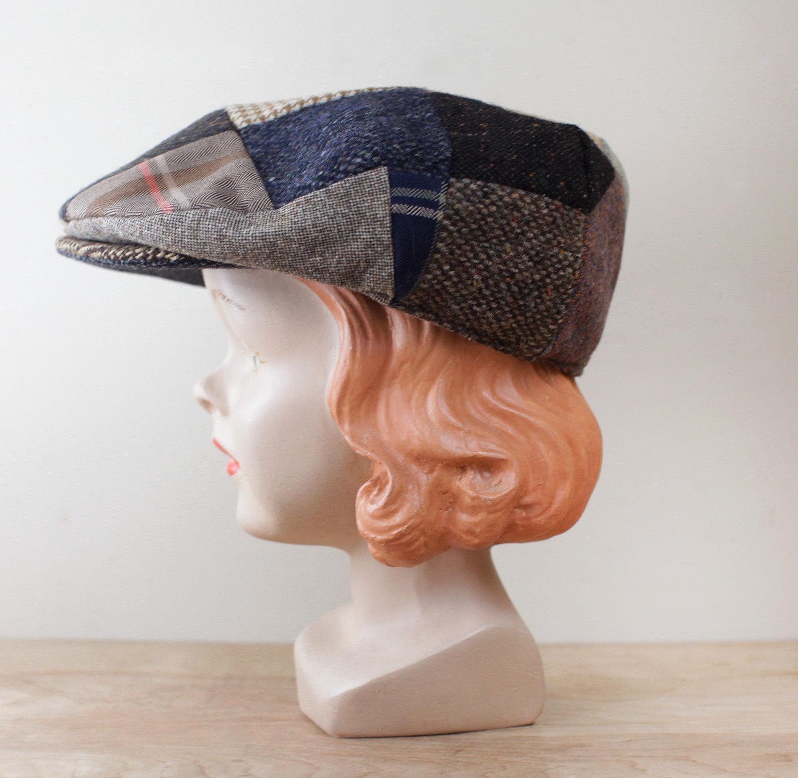 Men's Patchwork Tweed Wool Flat Cap by Hanna's Ha… - image 3
