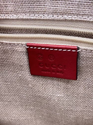 Sac à main GUCCI Micro GG Sima cuir ROUGE - Photo 5/7