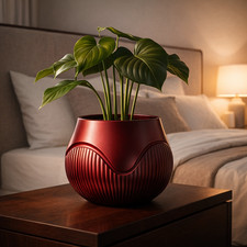 Wavy Ribbed Planter Pot Modern Indoor Plant Pot Decorative Flower Pot 3 Sizes