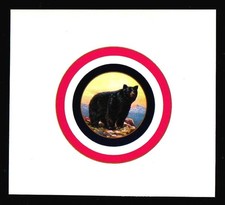 Geyser - Bear - Yellowstone Park Hotel Co - EX RARE Cigar Box Label