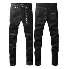 New Purple brand Men's Fashion Jeans Black Jeans Leisure Simple Pants