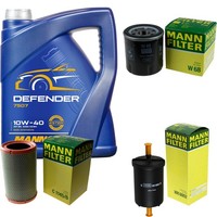 Mann Inspektionspaket 5L Mannol Defender 10W-40 FüR Renault Clio II 1.2 Kangoo