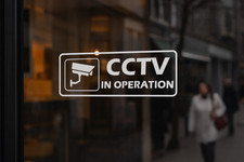 CCTV in Operation, CCTV Vinyl Sticker,  Warning CCTV