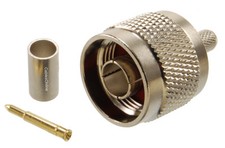 N-Type Male Crimp Type 50-ohm RF Connector for RG58, RG142, LMR195 Coax Wire