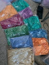 Lot Of 10 L-2x Zip Front Show Shirt Blank Bases STRETCHY! Satin, Cotton, Taffeta