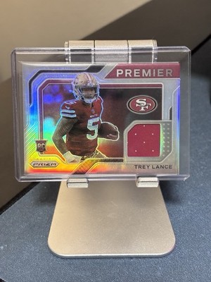 2021 Prizm Trey Lance Premier Silver Prizm Rookie Jersey RC #PJ-3 49ers