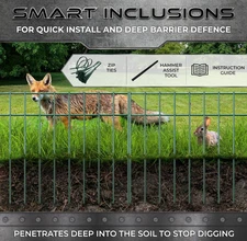 Pack Of 2 Dog Digging Fence Barrier, Animal Barrier Fence, Fence Panels - Green