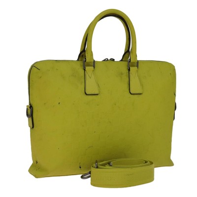 LOUIS VUITTON Damier Infini  Porte Documents Jules Bag Yellow N41391 Auth 108788