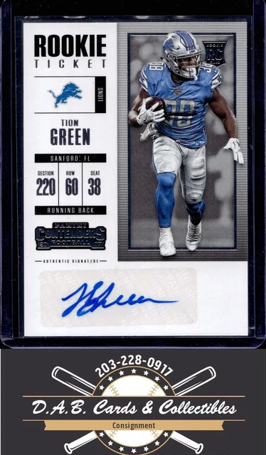 2017 Panini Contenders - Rookie Ticket Autographs #247 Tion Green Detroit Lions