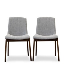 Pemberley Row Fabric Light Gray Dining Chair Square Comfortable 33.5"H Unasse...