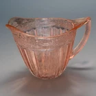 Vintage Jeanette Glass Co Depression Glass Adam Pink Pattern Creamer Pitcher