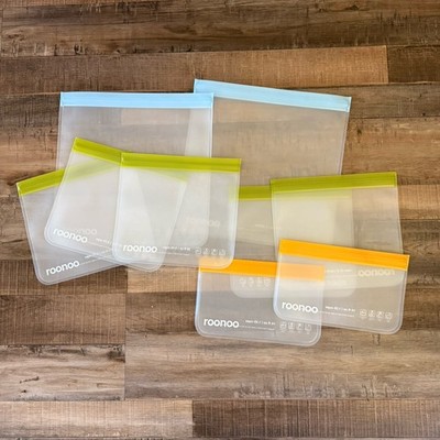roonoo 9 Pack Reusable Freezer Bags Variety