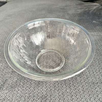 Pyrex #325 Clear Fluted Optic Panel Nesting 10'' Mixing Bowl 2.5 Liter USA Retro