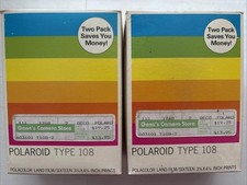 2 - Polaroid Type 108 Film - Expired 12/1985 Unopened Lot Of 2 Sealed