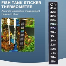 Aquarium Temperature Thermometer Glass Fish Tank Sticker Peel GOOD Digital L4B5
