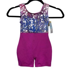 NWT Girls' Cat  Jack Pink Blue Metallic Abstract Print Cutout Back Bottom Short