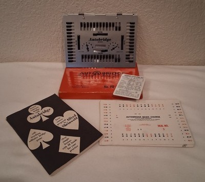 Auto Bridge Play-Yourself Bridge Game Deluxe Pocket Model Vintage 50's