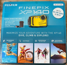 Fujifilm FinePix XP140 Yellow 16.4MP 4K Waterproof Camera Sealed Bundle NEW