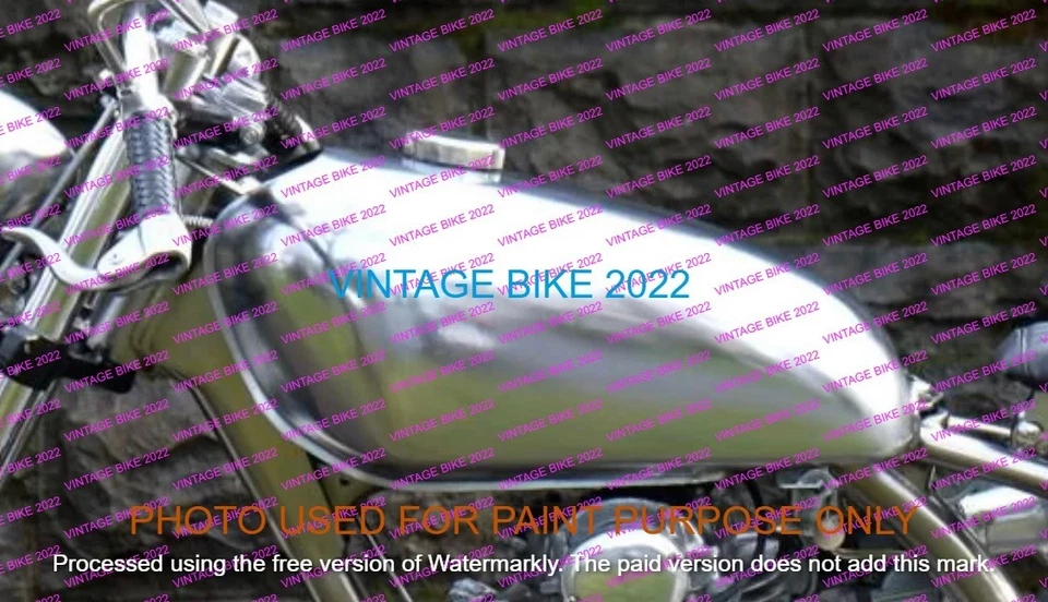 TANQUE GASOLINA HONDA XL 250 ACERO CROMADO 1972-77 + TAPA GRIFO/APTO PARA Foto 2 de 4
