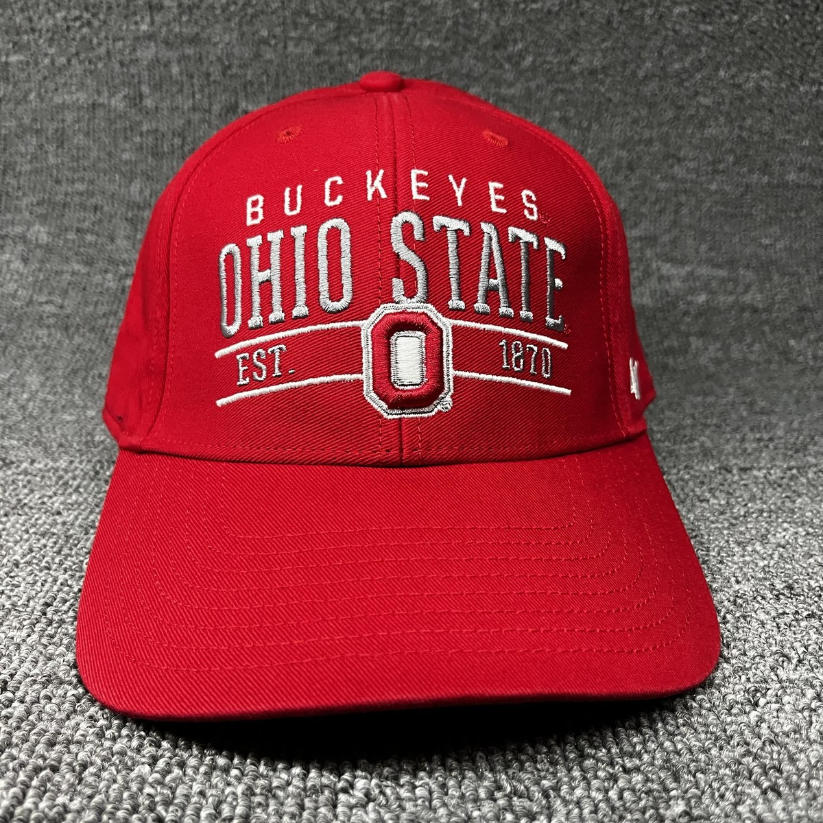Ohio State Buckeyes '47 Brand Clean Up Hat Red Adjustable Strapback Cap NEW