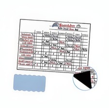 Magnetic Dry Erase Chore Chart Board Kids Adults Refrigerator Wall Calendar 17x1