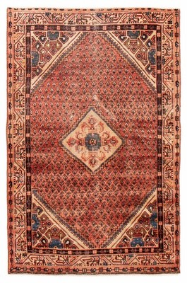 Vintage Hand-Knotted Carpet 4'0'' x 6'6'' Traditional Oriental Wool Area Rug