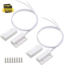 MC-38 Door Window Contact Sensor Alarm Magnetic Reed Switch with Screws White - 