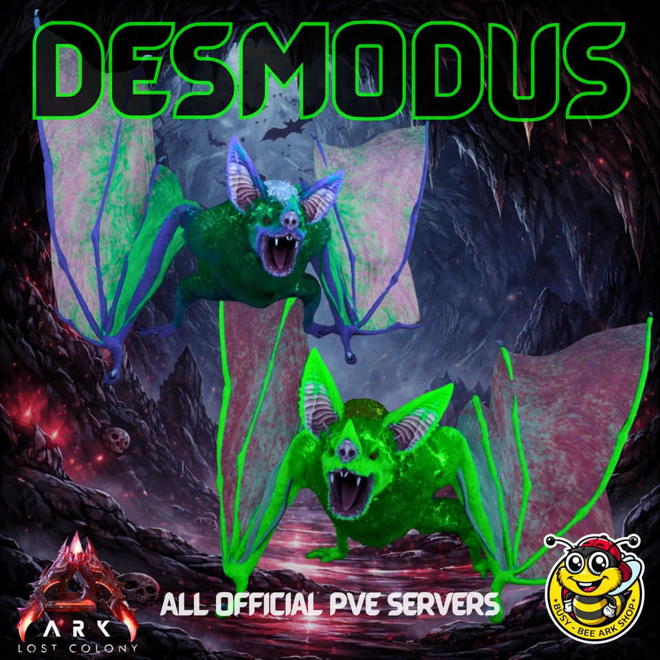 STUDIO WILDCARD Ark Survival Ascended PvE New Desmodus PAIR Dinos Lost Colony PC/XBOX/PS