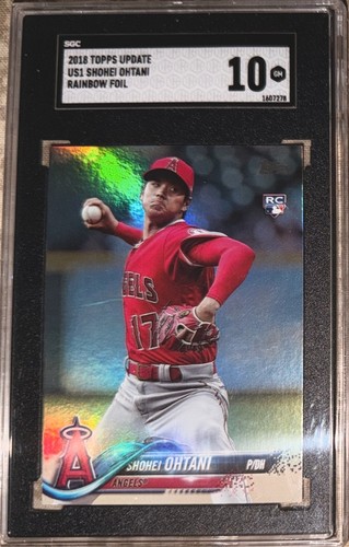 2018 Topps Update Shohei Ohtani #US1 Rainbow Foil SP RC SP PSA 10 Pitching