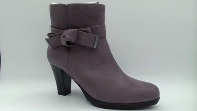 Tate Gray Cow Suede Ankle Boots 8.5