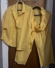 Unbranded Yellow Shirt & Pants Set, Cotton Blend, Size 3XL
