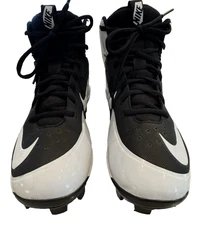 Nike 923433-011 Alpha Huarache Pro Mid MCS Cleats Black/Wht. Mens SZ 6.5Baseball