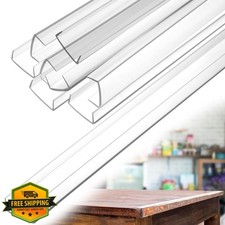 DoubleFill 8 Pack 36" Cabinet Door Protector U Channel Clear