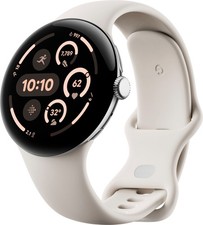 Google Pixel Watch 3 2024 45mm No Cellular Silver Aluminum Excellent 