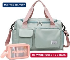 Small Gym Bag for Women, Travel Duffle Bag Carry On Weekender Bag with Shoe Comp