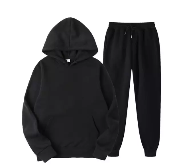 Ensemble survêtement 2 pièces : Sweat à capuche et Jogger - Vetement Sport  femme voilée - Couleur blanc et Noir