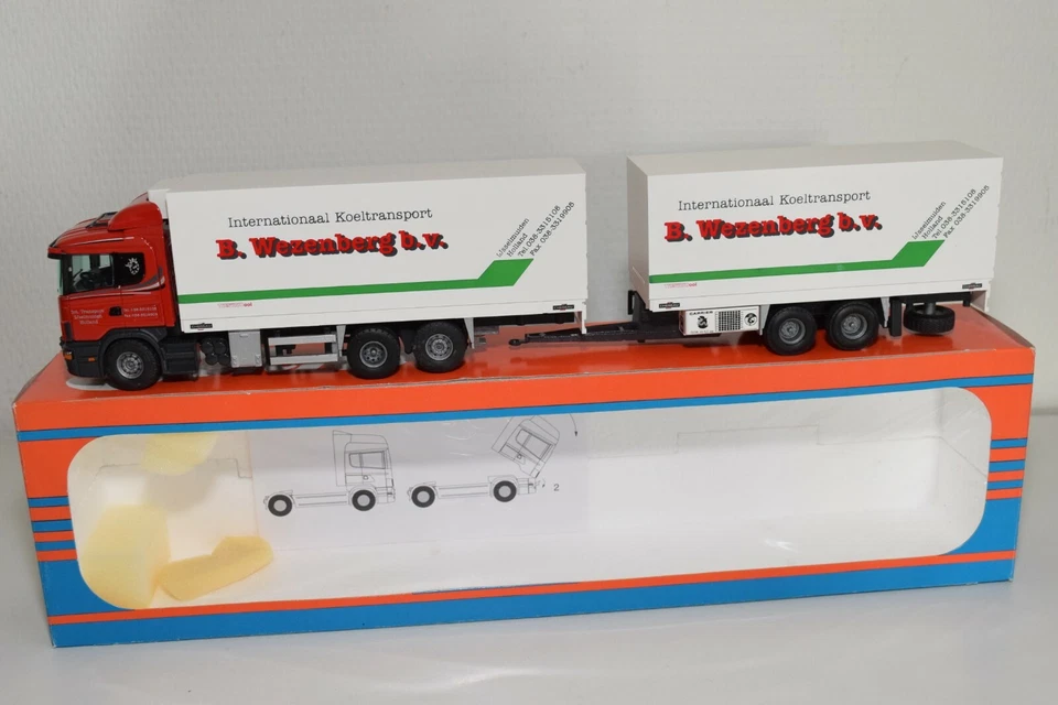 A5 42 1:50 TEKNO SCANIA 124L B. WEZENBERG B.V. TRUCK WITH TRAILER MIB - Immagine 2 di 4